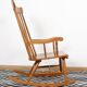 Chaise à bascule, rocking-chair, vintage en bois.