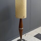Rare Wood floor lamp with contra diabolo base 1960s