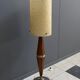 Rare Wood floor lamp with contra diabolo base 1960s