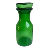 Green glass apothecary decanter made in belgium 70s