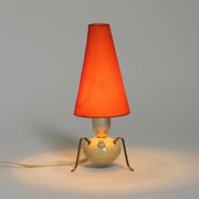 Lampe de table trépied en laiton, milieu du siècle moderne.