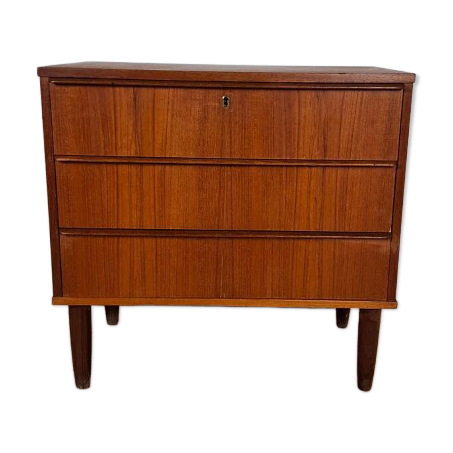 Danish mid-century modern teak chest of drawers with three drawers – 1960s