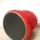 Vintage red moumoute chest stool pouf