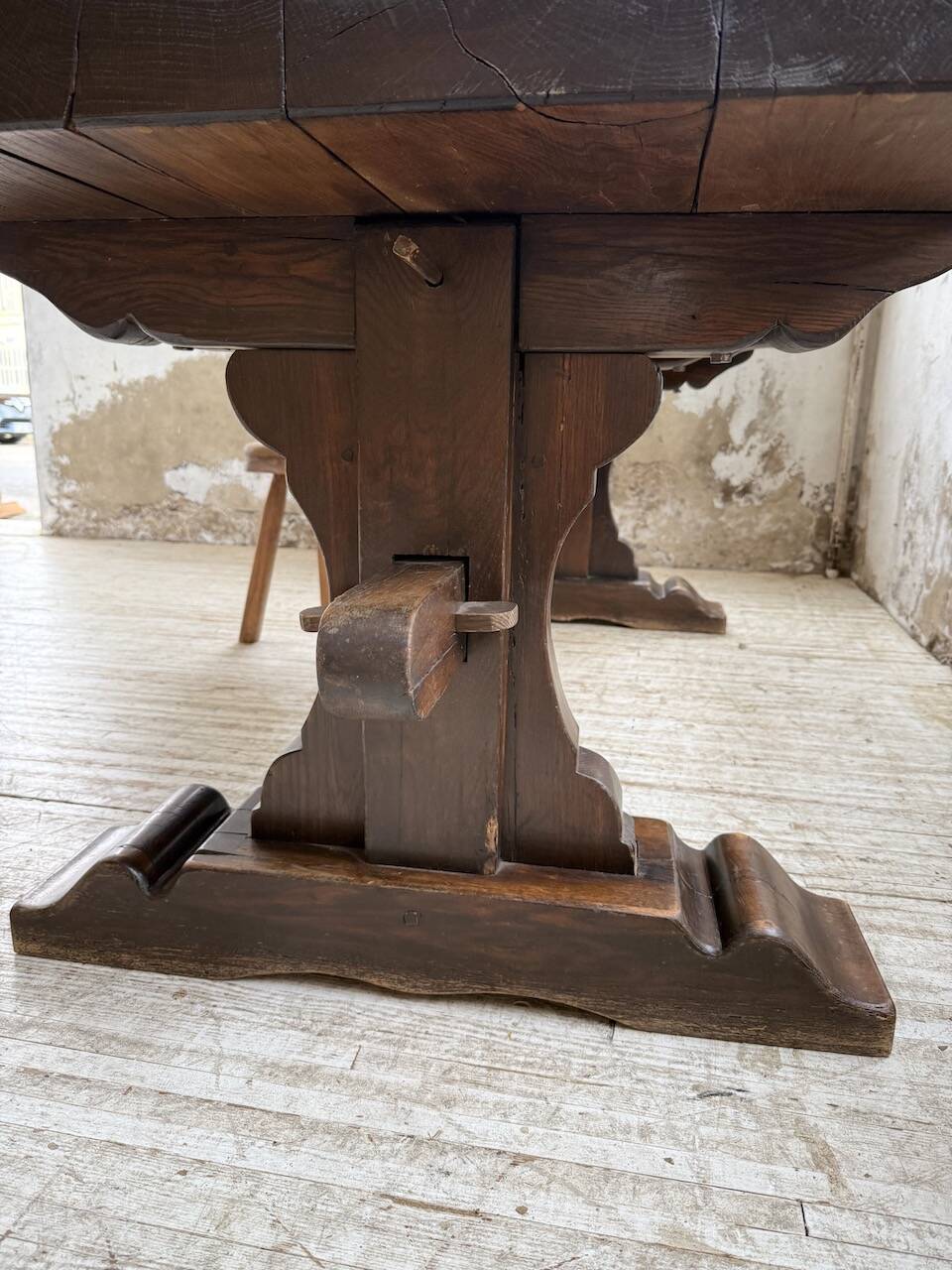 Table de monastère XXL en chêne, 19ème s.