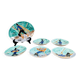 Magnificent set of 5 plates and 1 dish by Cesare Sartori for Sica.