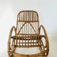 Rocking chair in rattan for children, Italy 60s