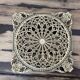Large old brass trivet