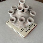 Anemone candle holder, centrepiece chandelier, raw minimalist ceramic sculpture.