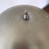 Mushroom lamp, brushed steel, circa 1960
