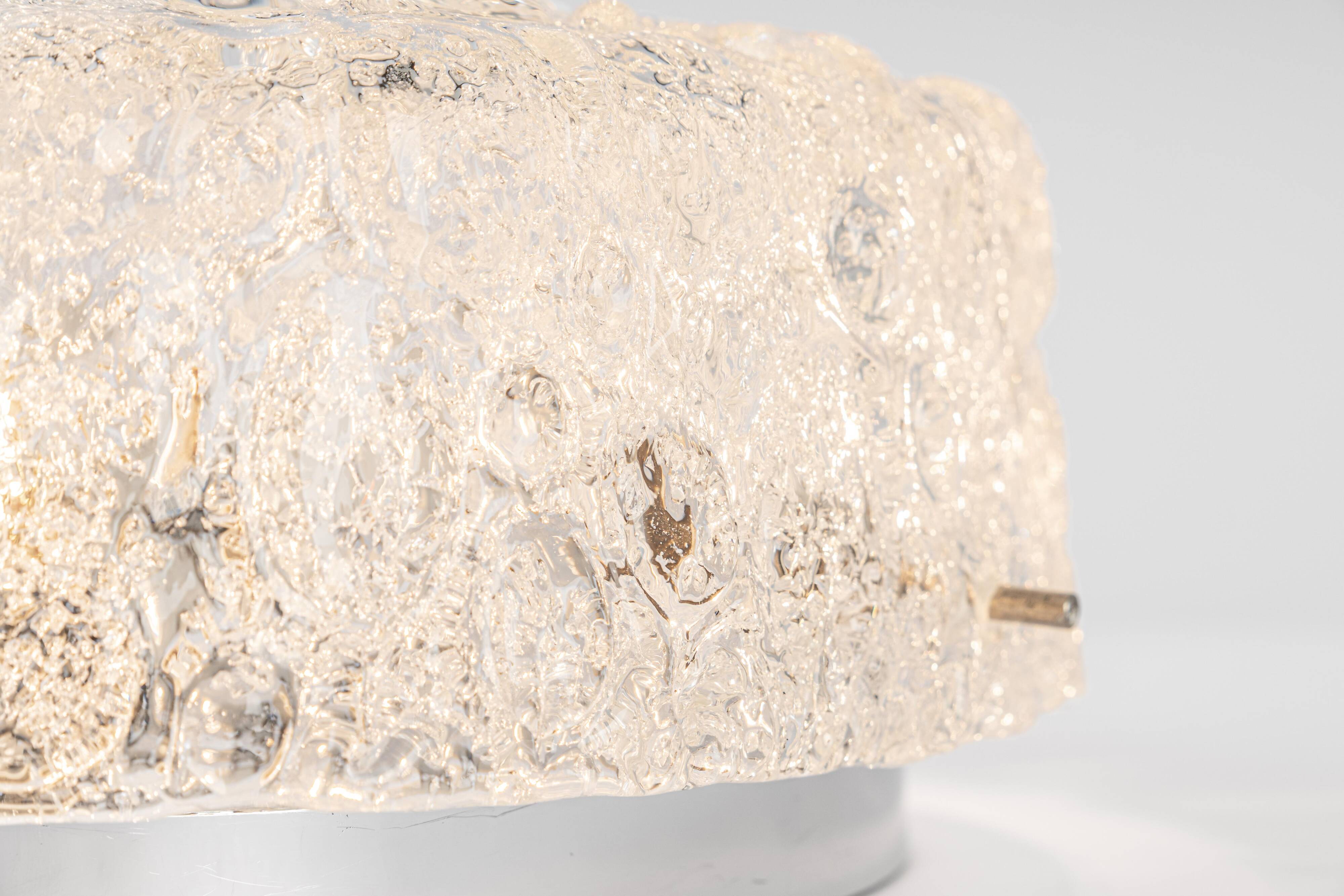 Large Murano glass ceiling light Hillebrand, Germany, 1970s.