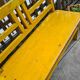 Yellow wooden school bench, 1960s