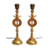 Pair of Gilded Bronze Lamp by Pierre Casenove for Fondica, France