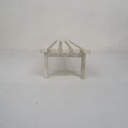 White metal slat bench, The Netherlands 1950's
