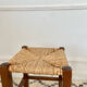 Tabouret bois paillé vintage