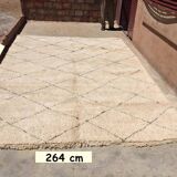 Moroccan carpet style beniouarain 100% wool 135 x 300