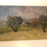 Tableau à l'huile Oliviers