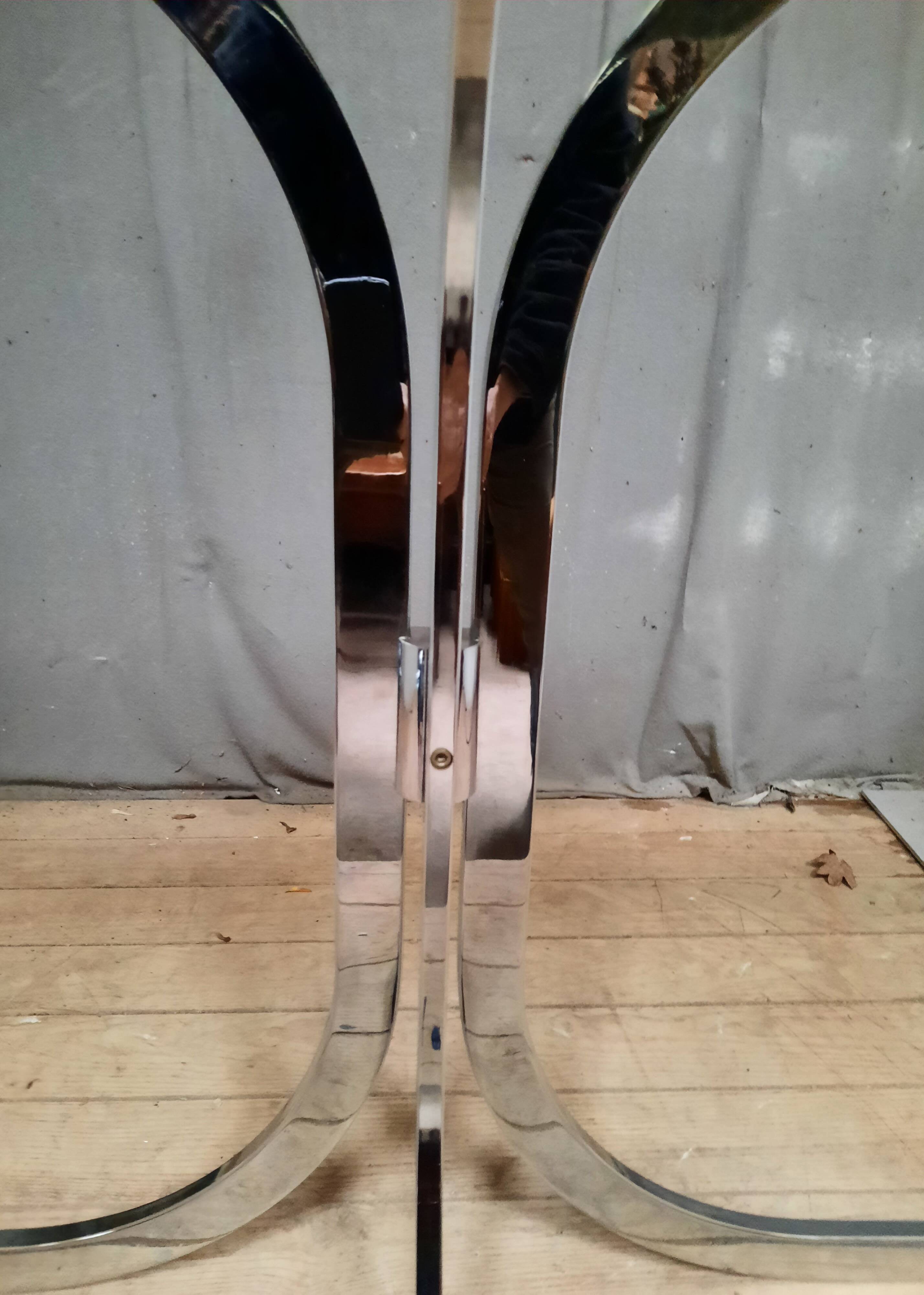 Designer glass and metal console