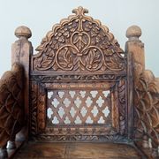 Antique Pidha Armchair from Rajasthan, 19th Century in Rosewood