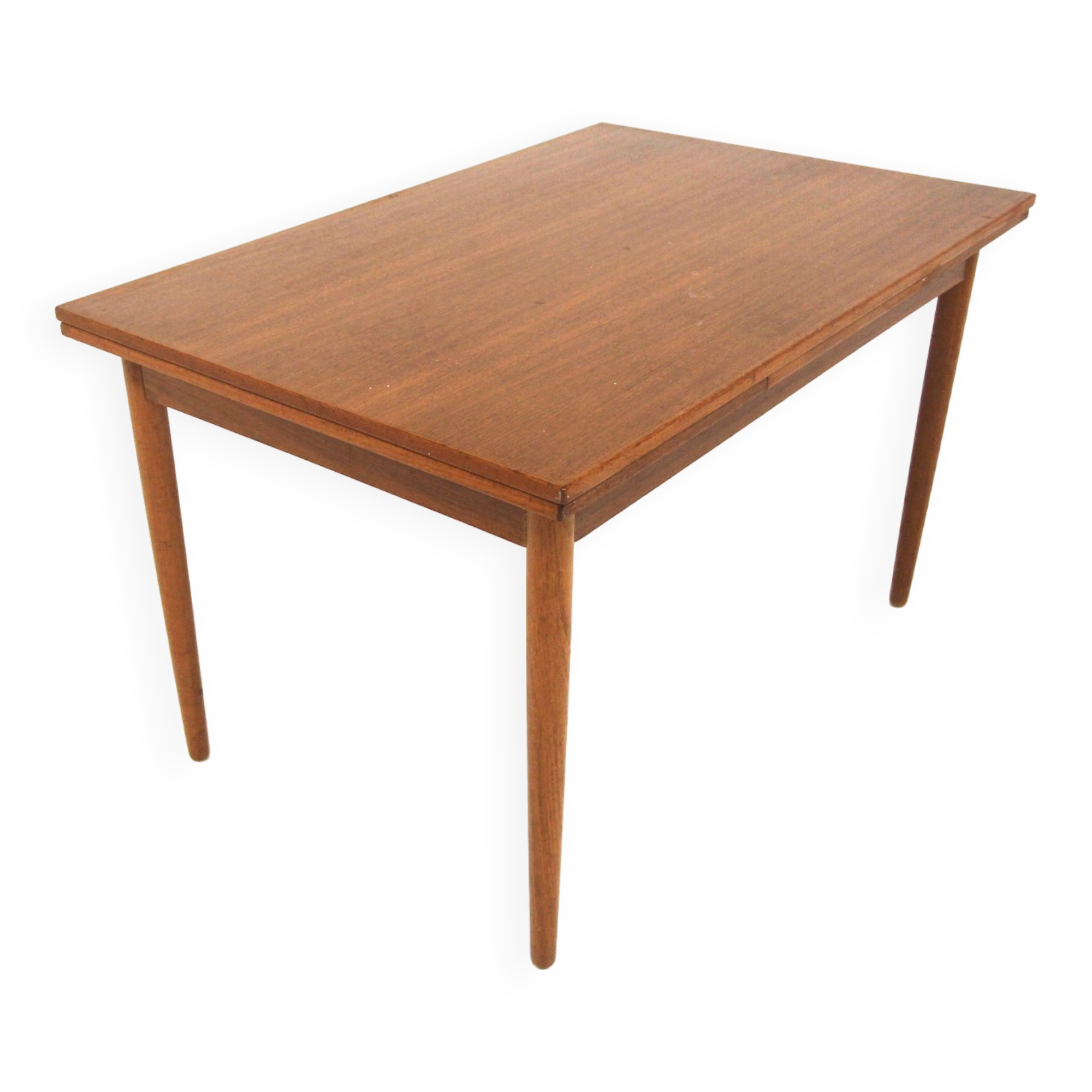 Teak “portfolio” dining room table, Farstrup, Denmark, 1960s