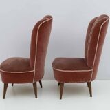 Nello Pini Mid-Century Modern Italian Velvet Reclining Armchair, Novarredo