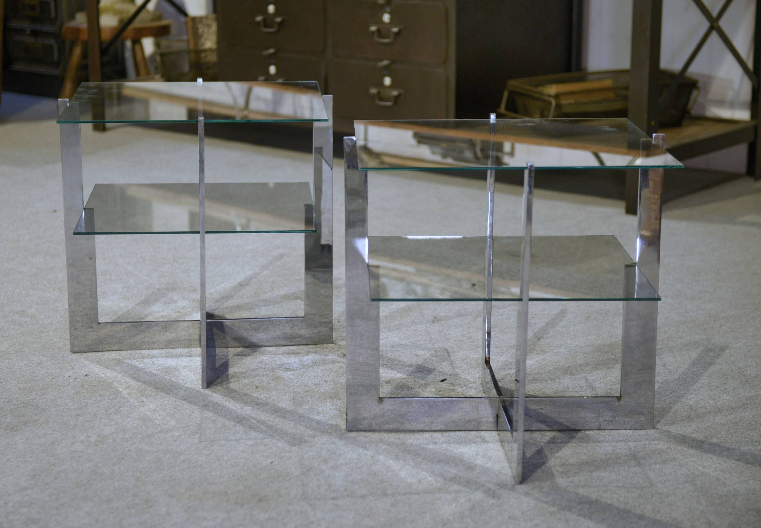 Pair of 1950s design coffee tables