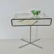 Table, side table, Roche Bobois in plexiglass and chrome metal from the 1980s.