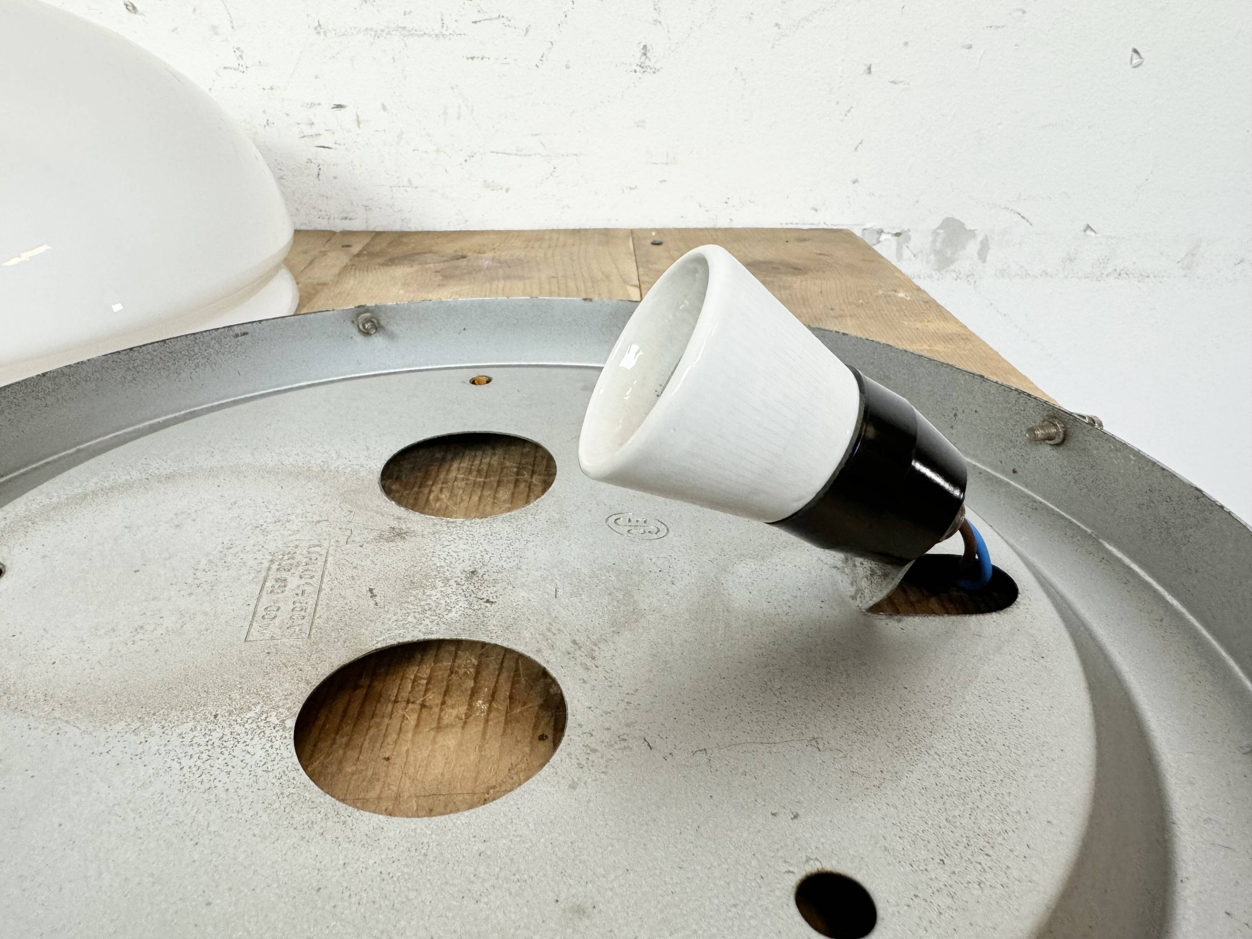 Vintage Wall or Ceiling Light with Milk Glass from Napako, 1960s