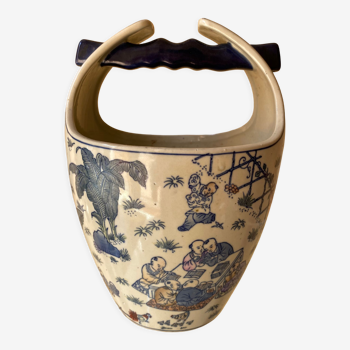 Vase chinois en faïence
