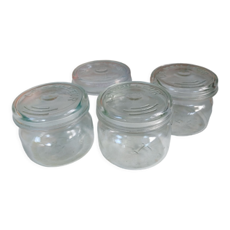 4 old jars the best, glass jars with lids 1/2 liter