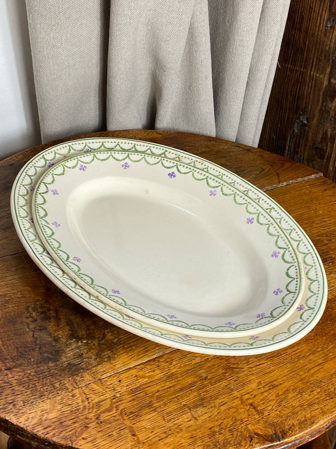 Service plates, ironstone, Violetta collection, Longwy