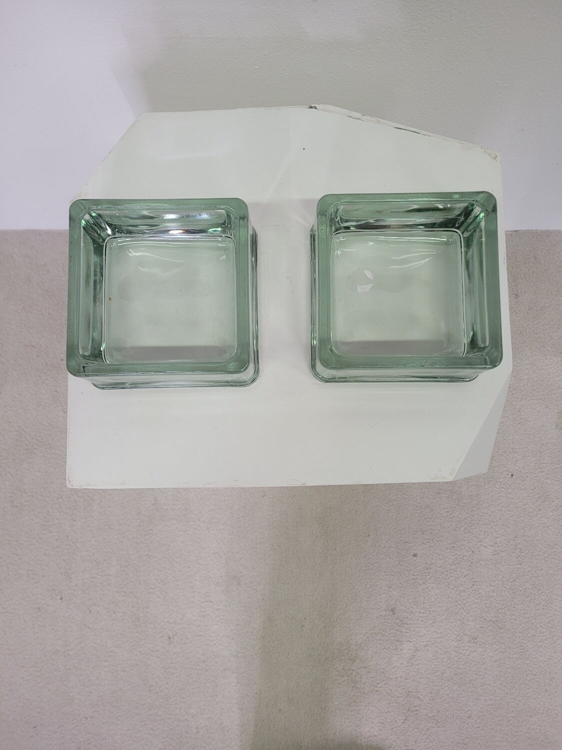 Pair of Lumax glass pockets or ashtrays from the 1960s