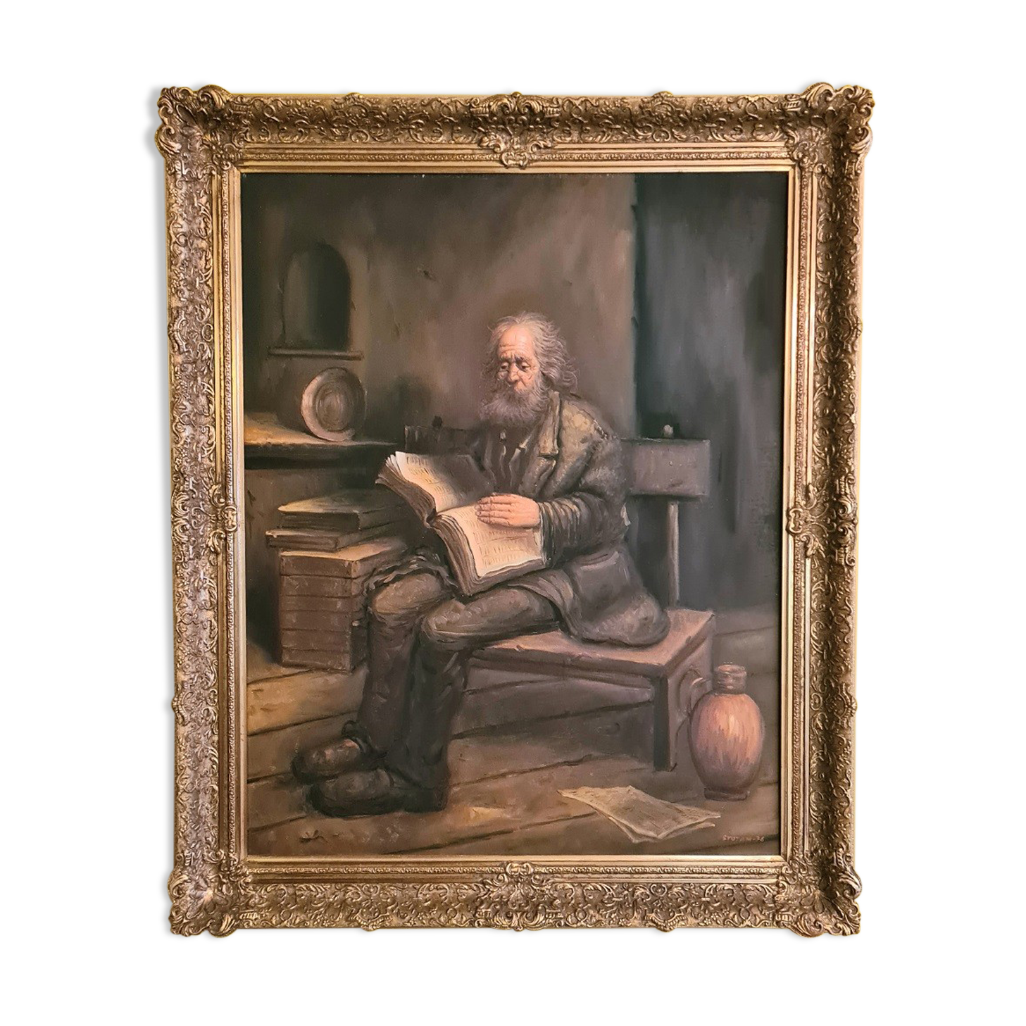 Stojan Vidinic '76 Old Man reading a Book