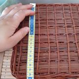 Two-coloured wicker trunk