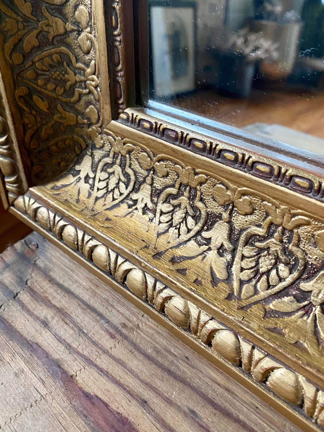 Large gilded wood mirror