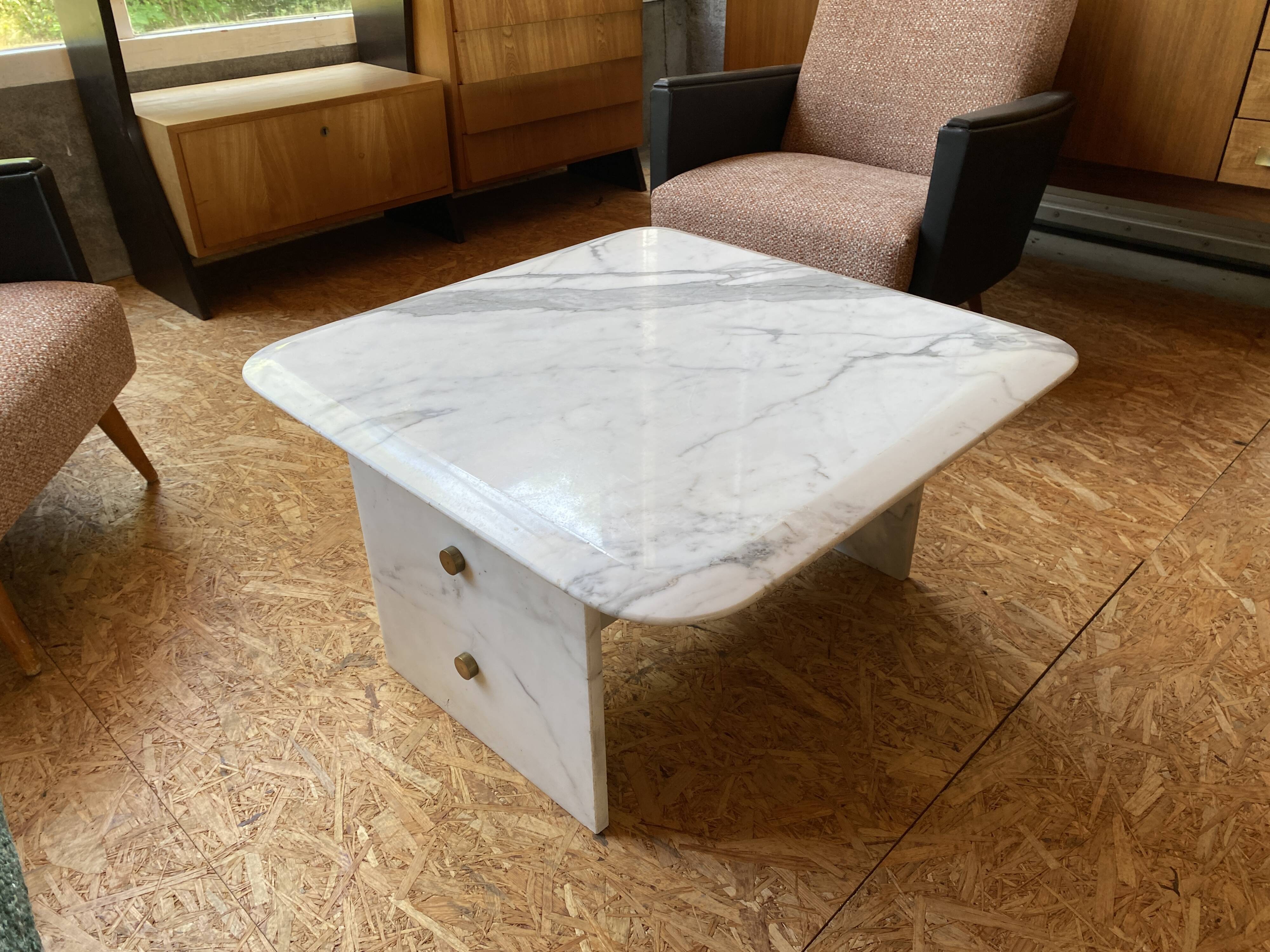 Vintage marble coffee table, 1980s