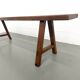 Restored solid walnut bench — 1950s