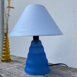 Lampe en verre bleu 1990