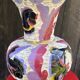 Monaco ceramic vase - Monte Carlo 1950s, fish decor - XXL dimensions
