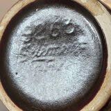 Marbled effect vase in Lunéville earthenware