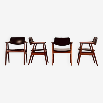A Set Of Four or six Svend Aage Eriksen Dining Room Chair Model Gm11, 1960