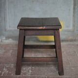 Ancien tabouret bois, tabouret d'appoint, porte-plante