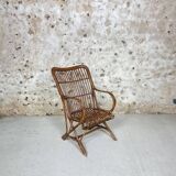 Pair of rattan armchairs