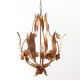 1970s Regency golden ceiling lamp