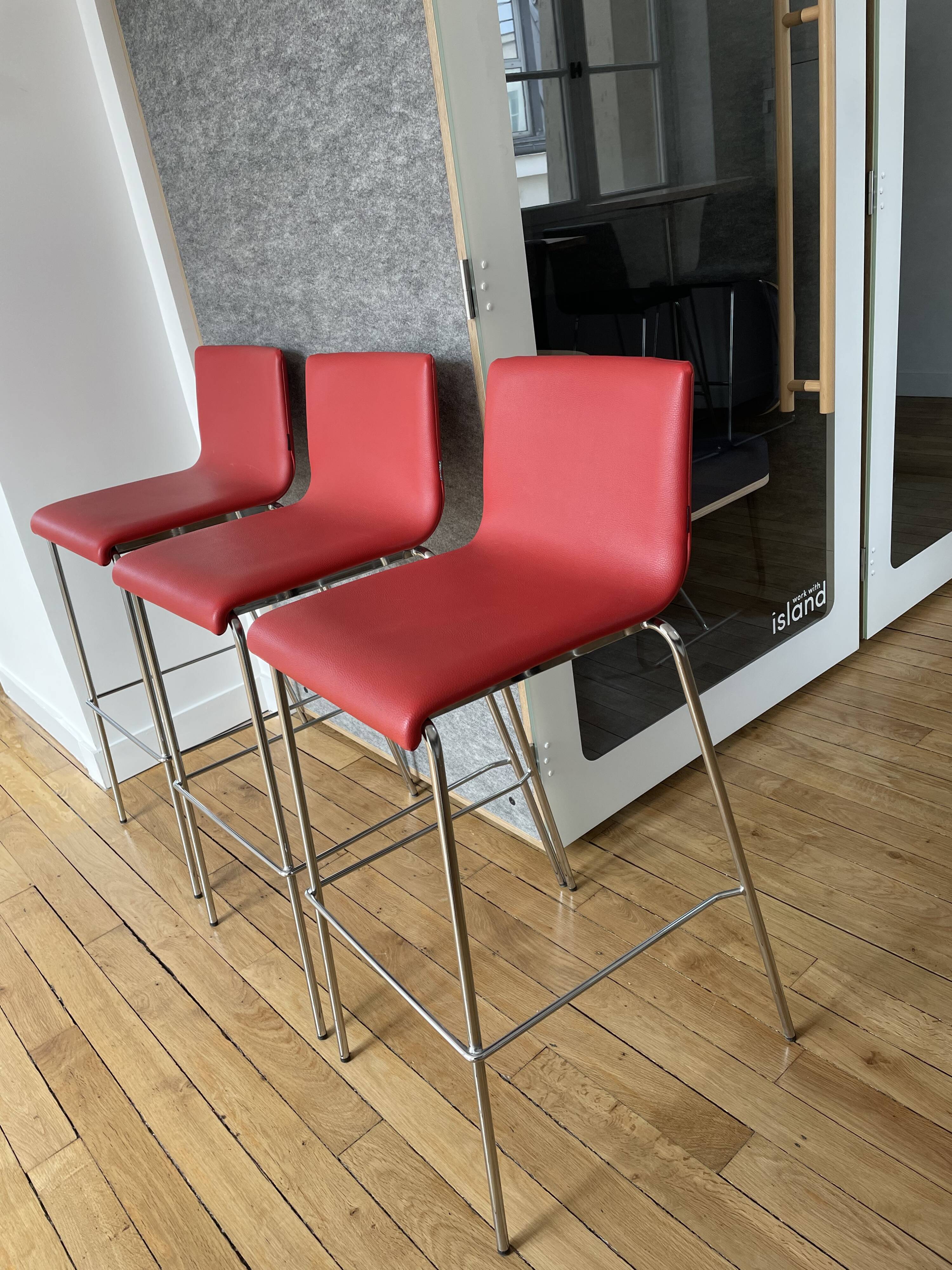 Set of Pedrali bar stools