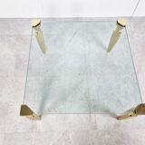Brass and glass coffee table, 1970s