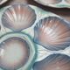 Set of 5 oyster plates Digoin Sarreguemines no. 32 – Antique majolica
