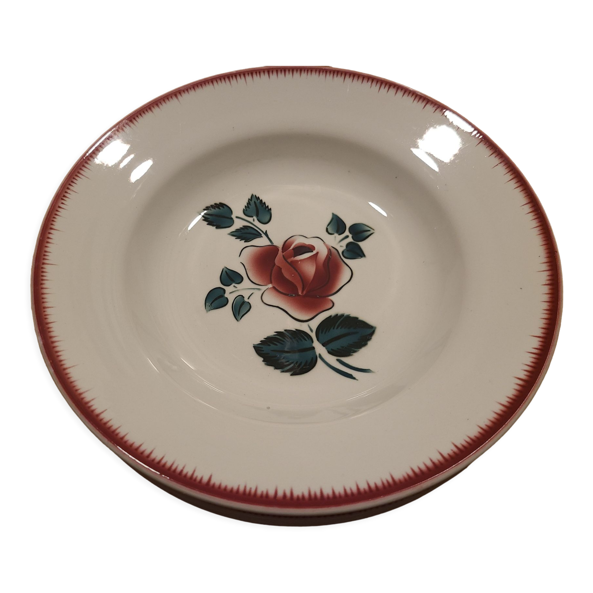 Assiette creuse Digoin Sarreguemines modèle Bagatelle