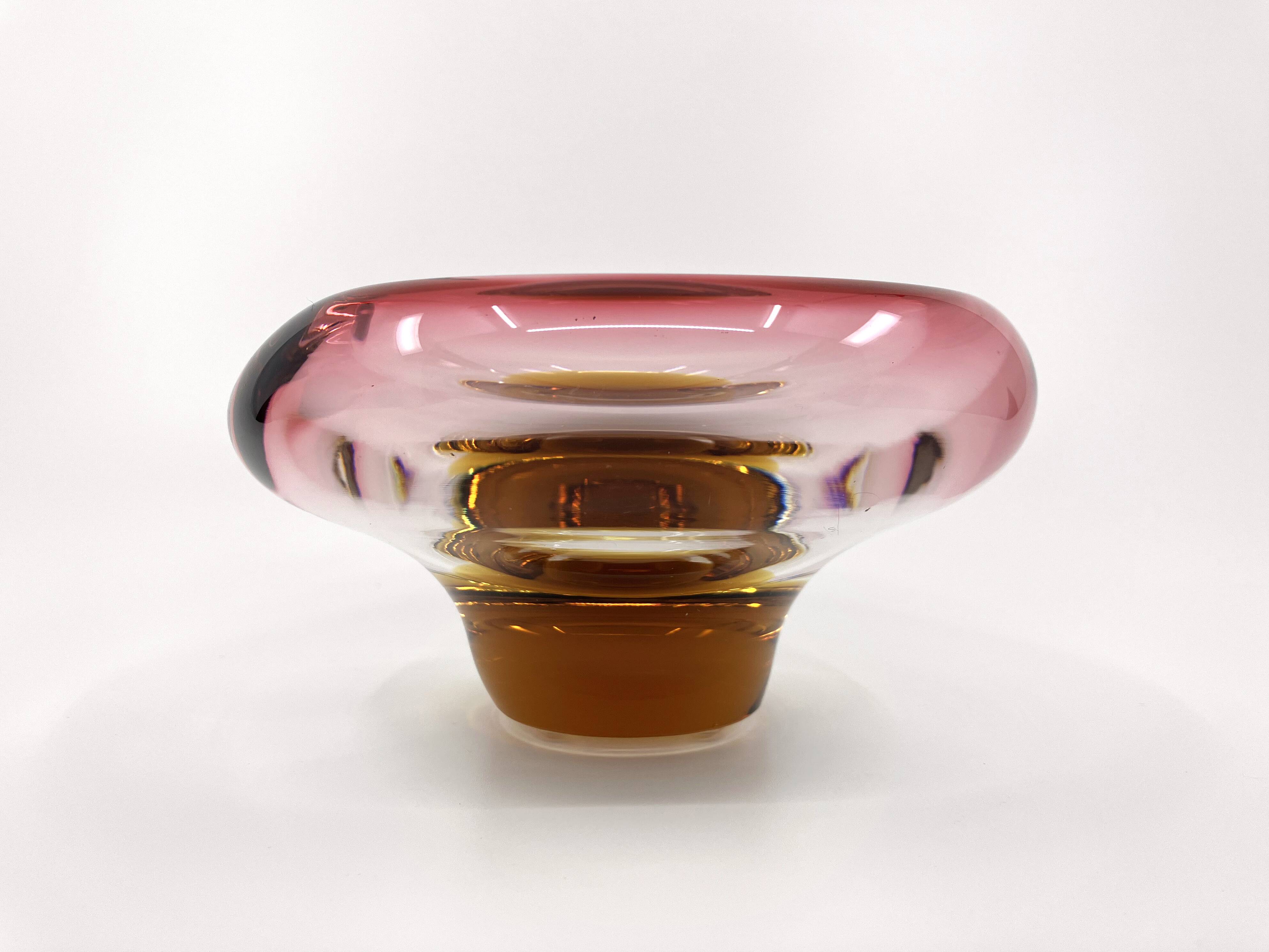 Blown glass ashtray • Czechoslovakia • Circa 1960