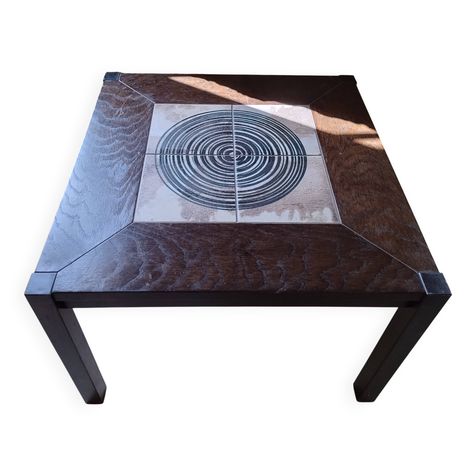 Wood and ceramic coffee table