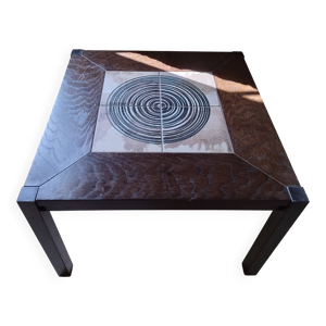 Table basse bois et céramique